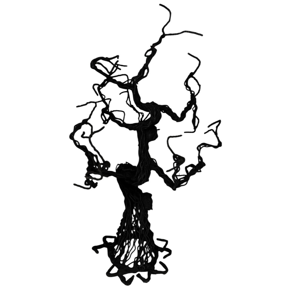 Black Halloween Decorative Twisted Tree Centerpiece 17" Gothic Spooky‎ Decor